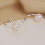 艾芙拉小眾設計淡水珍珠擰螺絲耳釘女復古輕奢高級感925純銀耳鉤