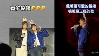 記得Super Junior「髮箍」哏嗎？圭賢演唱會八三夭阿璞驚喜登場！超有Sense送髮箍