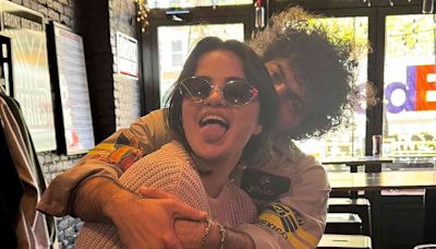 Selena Gomez Makes a Silly Face as She Cuddles Up to Boyfriend Benny Blanco in Sweet New Photo