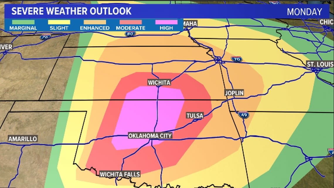 National Weather Service predicts rare Level 5 severe weather threat