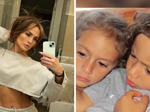 Jennifer Lopez Stylishly Poses For Photos With Twins Max And Emme: 'My Whole Heart'