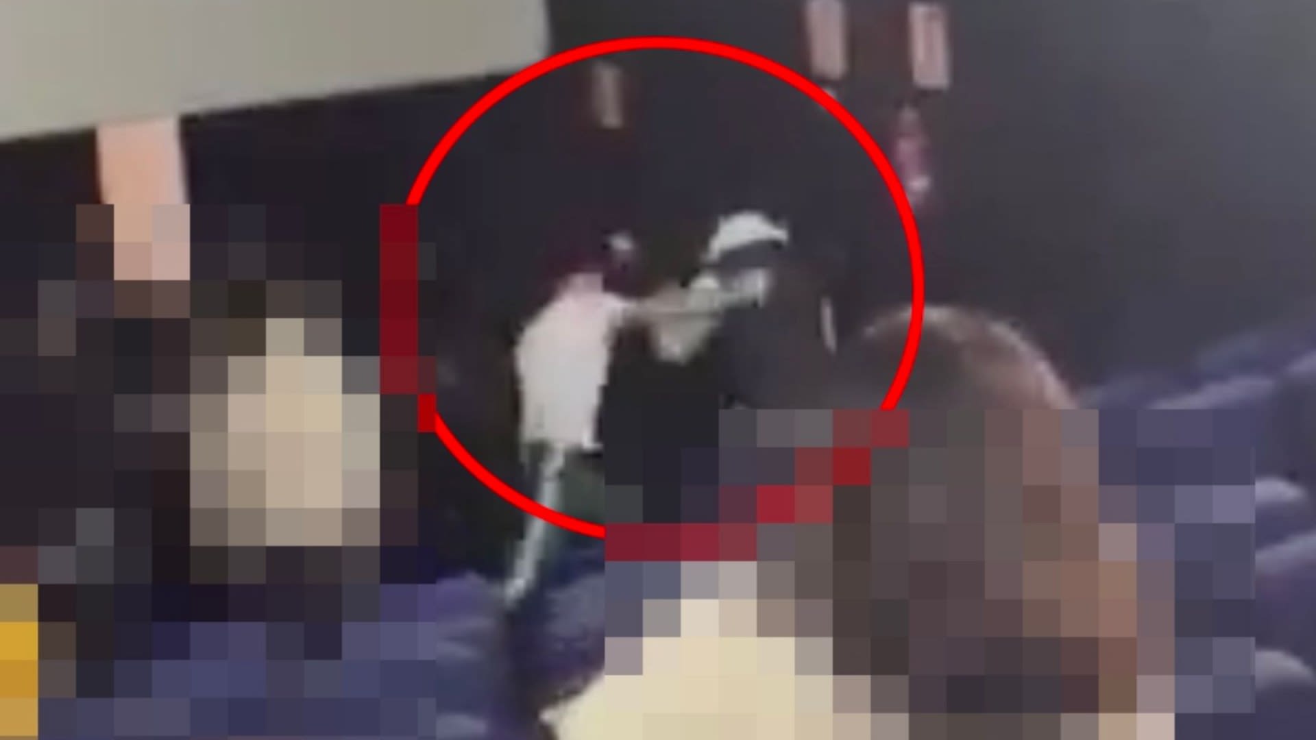 Shock moment pro boxer pummels cinema-goer 'who had hit his wife'