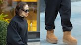 Jennifer Lopez Dresses for Comfort in Platform Uggs