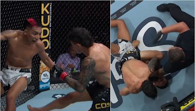 UFC 301 video: Alessandro Costa chops down Kevin Borjas with leg kicks to set up TKO