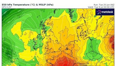 Weather maps reveal when 300-mile heatwave will sweep UK