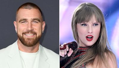 Taylor Swift Gets a Sweet Kiss from Travis Kelce as He Attends Her Eras Tour Stop in Amsterdam