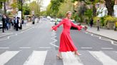 Duchess Sophie Recreated the Iconic Beatles 'Abbey Road' Photo in a Hot Pink Dress