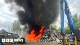 Firefighters tackle large blaze at Hitchin recycling centre