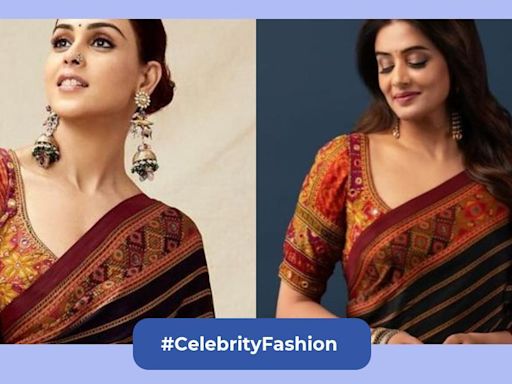 Genelia D'Souza vs Priyamani: Who wore the black silk Ritu Kumar saree better?