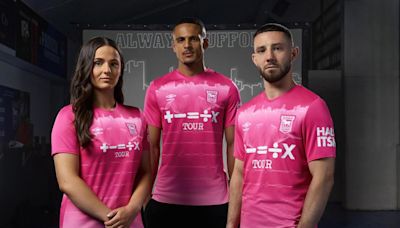 Town launch new pink third kit designed by Ed Sheeran