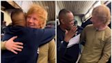 Ed Sheeran surprises New York subway singer by joining him in duet of his hit song Eyes Closed