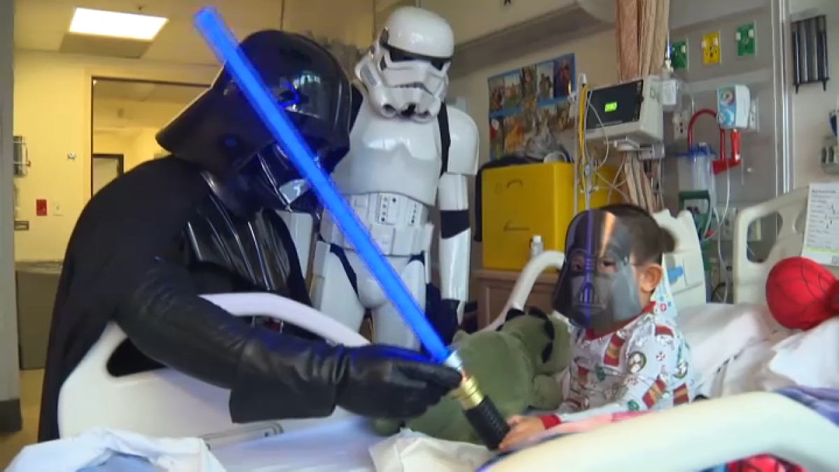 Star Wars characters visit young patients in Long Beach