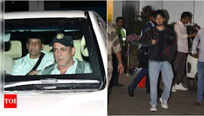 Salman Khan along with nephew Nirvaan return to Mumbai after attending Anant Ambani and Radhika Merchant's cruise party | Hindi Movie News - Times of India