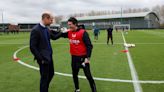 Prince William Visits Aston Villa Football Club Training Facilities to See His Favorite Soccer Team