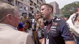 Martin Brundle's chaotic F1 grid walk at Monaco GP as mechanic swore on live TV