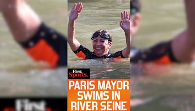 Paris Mayor Anne Hidalgo Swims in River Seine Ahead of Olympics |