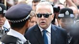 Ex-BBC star Huw Edwards arrives at court to face child porn charges