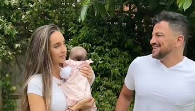 Peter Andre shows off adorable baby in TikTok with wife