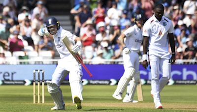 Ton-up Pope leads England to 416 all out against West Indies in second Test
