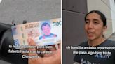 Repartidor se viraliza al recibir billete falso de 500 pesos con rostro de Chabelo: “Chale banda, esto es muy triste”