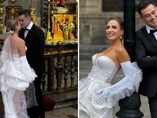 Destrozan a Carmen Muñoz por su vestido de novia; se casó con Juan Ángel Esparza tras 20 años de vivir en unión libre