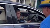 Jacob Rees-Mogg plays ‘Rule, Britannia!’ while driving around his constituency