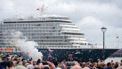 Thousands watch as Cunard’s Queen Anne named