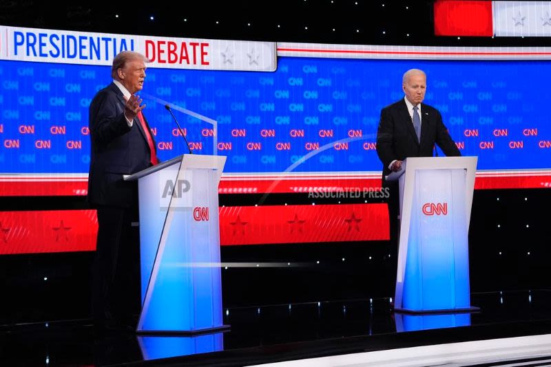 At first debate, Biden and Trump spar on abortion, immigration