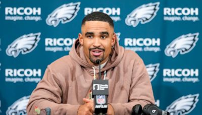 Eagles’ Jalen Hurts shoots back at offensive Chiefs kicker: ‘The woman is the rock of everything’