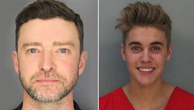 The most memorable celebrity mugshots: from Justin Bieber's smile to Justin Timberlake's viral photo