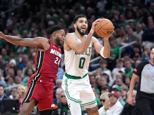 Celtics match franchise playoff record in Game 1 win over Heat