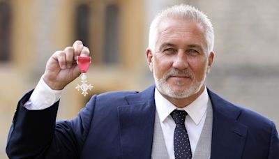 Bake Off's Paul Hollywood receives MBE at Windsor Castle