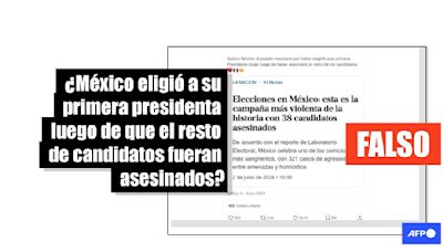 Sheinbaum no ganó las elecciones en México luego del asesinato de sus contrincantes