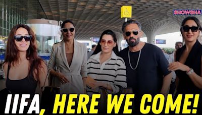 Madhuri Dixit, Suniel Shetty, Disha Patani & More Depart For Abu Dhabi To Attend IFFA 2024 | WATCH - News18