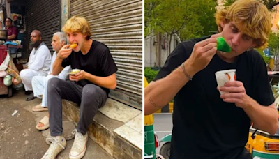 American Travel Vlogger Attempts to Induce Food Poisoning with Delhi Street Food, Then....