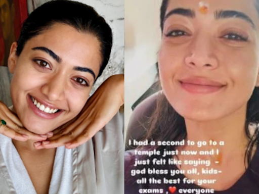 Rashmika Mandanna visits temple, sends blessings to fans; Says,'Hope all your dreams come true' | - Times of India