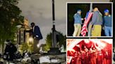 Cops raise the Stars and Stripes, toss away Palestinian flag in iconic moment after quelling City College pro-terror protest