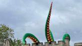 Giant inflatable squid tentacles mysteriously appear on Peterborough Cathedral