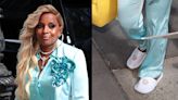 Mary J Blige Relaxes in Crown-Embroidered Slippers Before ‘The Tamron Hall Show’ Taping