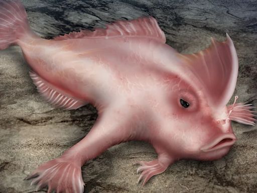 Cómo es el fascinante pez rosado con brazos, una especie en peligro de extinción