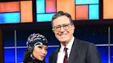 Nicki Minaj Hilariously Teaches Stephen Colbert How to 'Waft' Her Fragrance