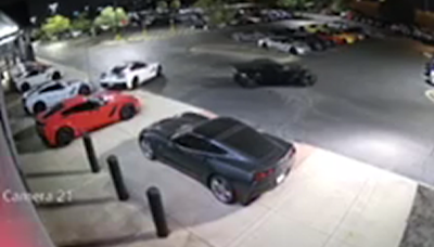 Thieves caught on video making off with 3 Corvettes at Joliet, Illinois dealership