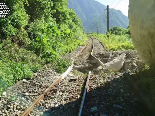 150噸落石砸斷軌 和仁隧道東正線緊急封閉