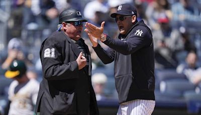 Yankees manager Aaron Boone is ejected 5 pitches into a game