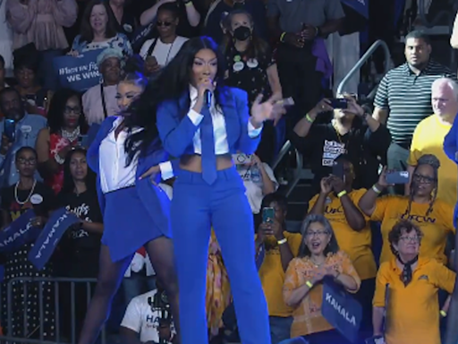 Kamala shreds Trump over debates at Atlanta rally with Megan Thee Stallion as Biden set to headline DNC - live