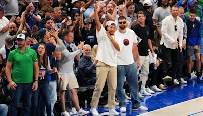 Travis Kelce and Travis Kelce Sit Courtside at NBA Finals Game