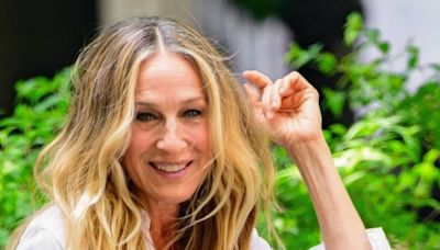 Sarah Jessica Parker is stylish in a button-down and jeans in NYC