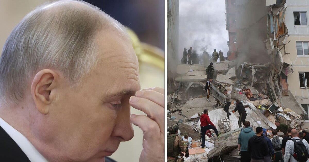 Bungling Putin carpet-bombs Russia by 'dropping five huge explosives'