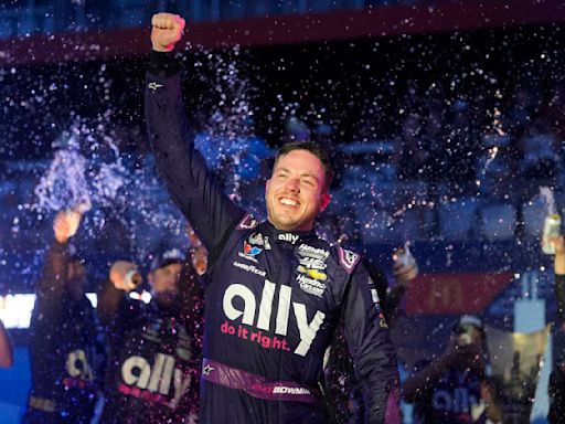 Bowman wraps up a spot in the NASCAR Cup Series playoffs with a win on a rainy Chicago street course