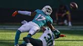 Dolphins turn to third-string QB after Teddy Bridgewater's injury, lose to Jets